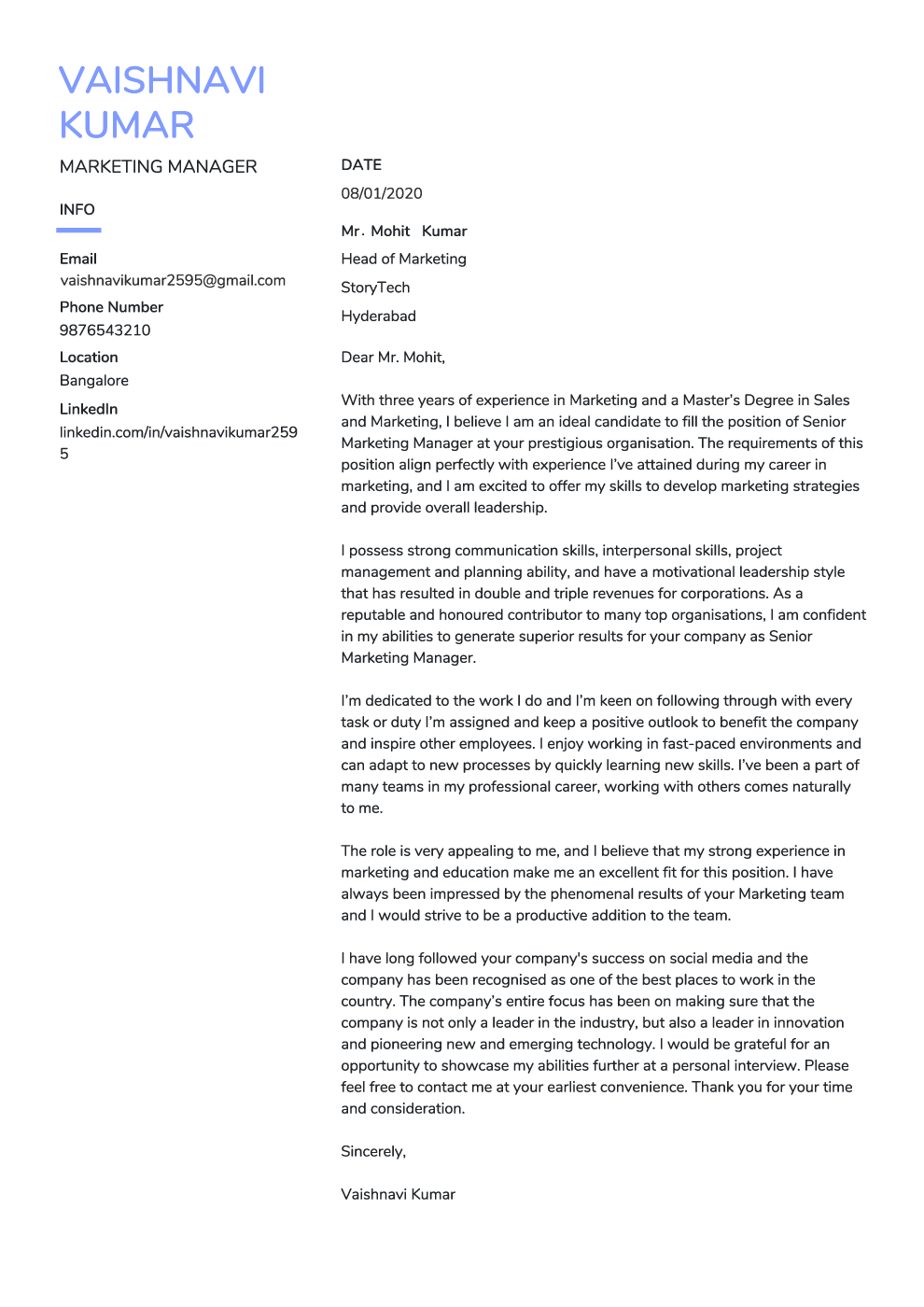 Free Winning Cover Letter Templates for Job Seekers Workruit